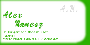 alex manesz business card